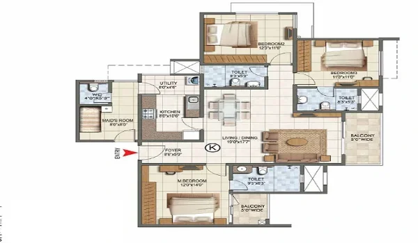 Featured Image of Prestige Spring Valley 4 BHK Floor Plan